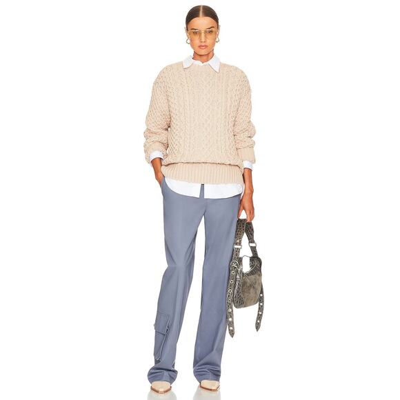 Song of Style Naara Cable Crew Pullover Mushroom - Picture 3 of 10